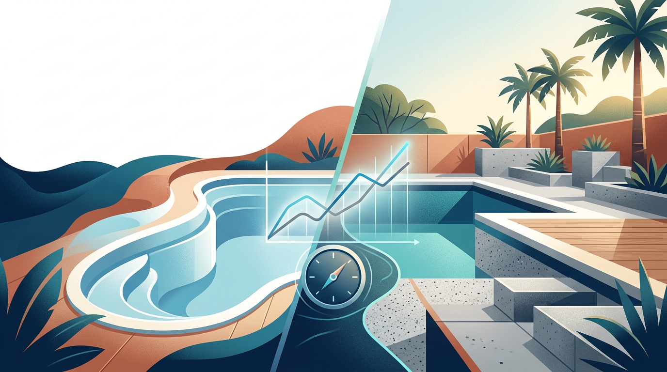 Pool Installation Cost Estimator Tool: Fiberglass vs Concrete